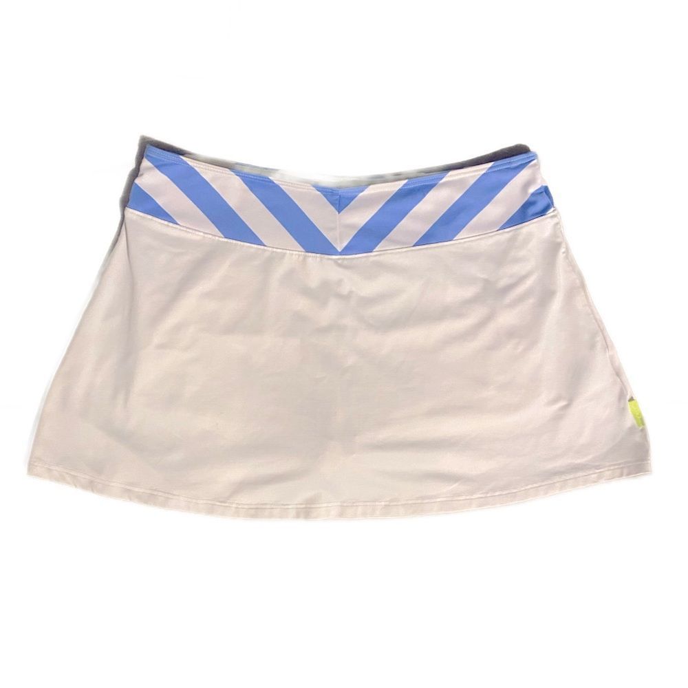 Pure Lime Tennis Skort- S white , blue white trim , polyester spandex
